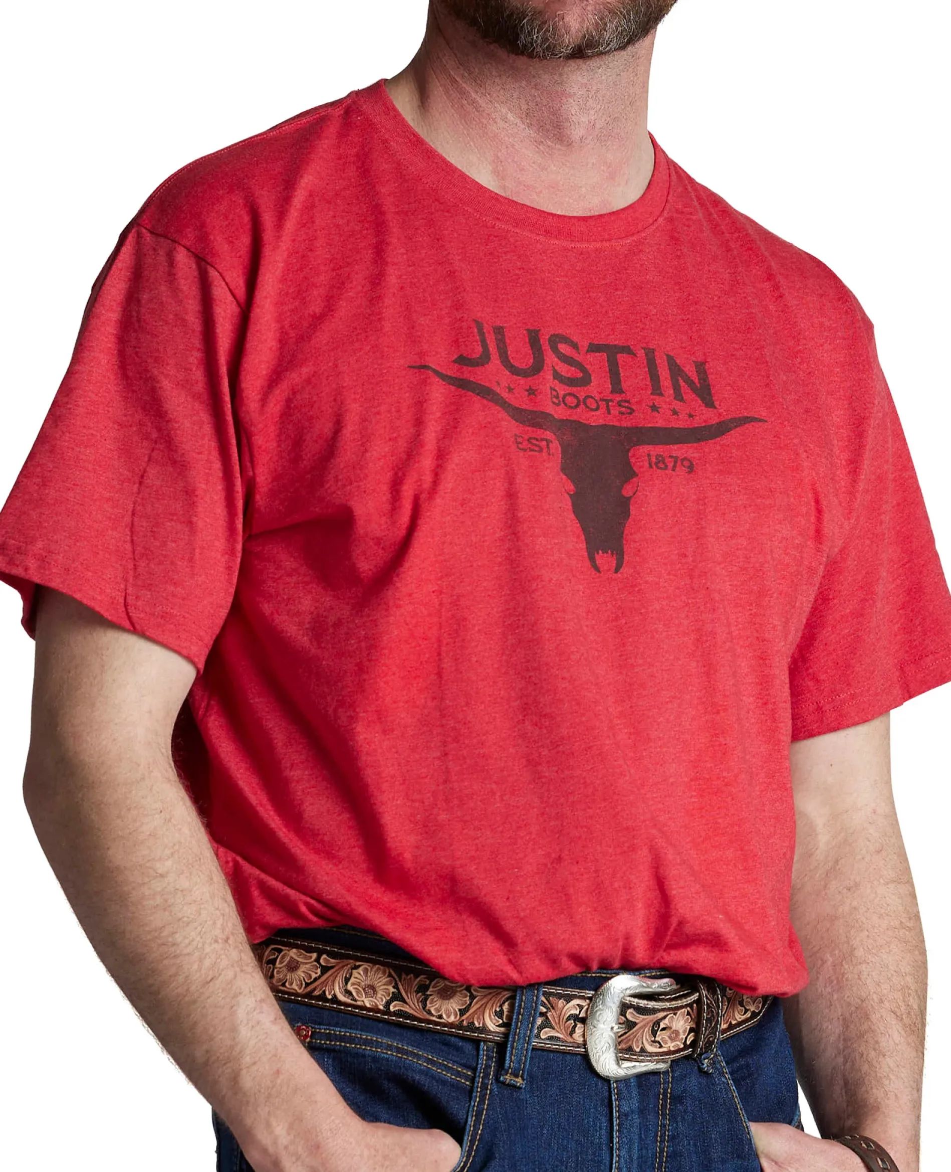 Justin Men's Bull Skull Tee
