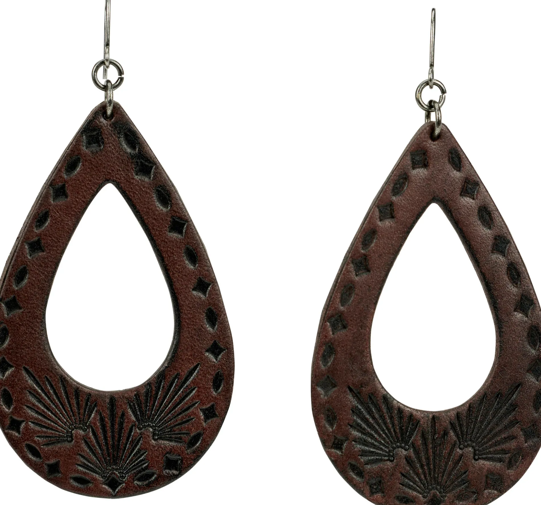 Justin Women'S Leather Teardrop Earrings