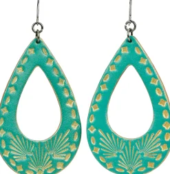 Justin Women'S Leather Teardrop Earrings