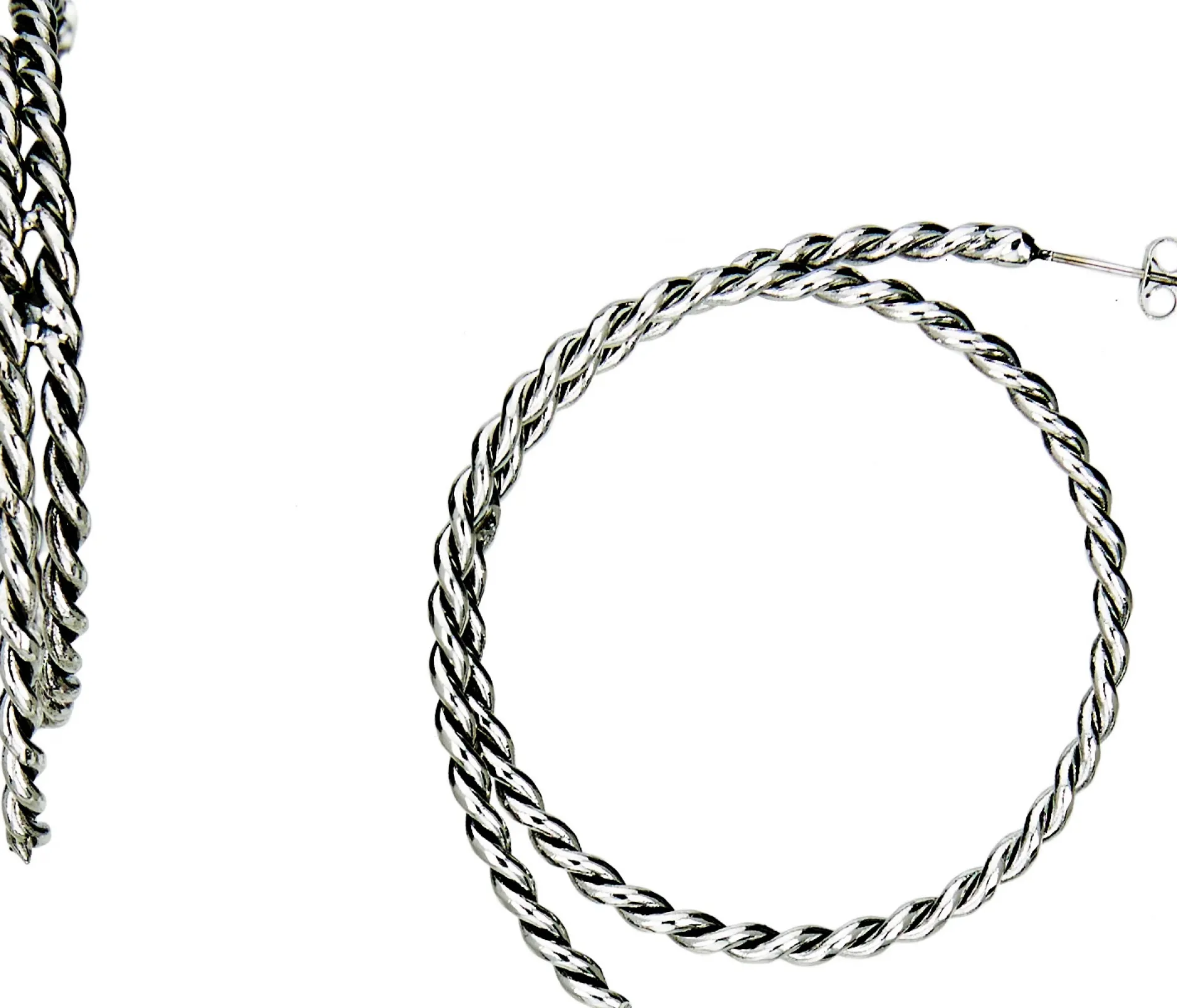 Justin Women's Rope Motif Hoop Earrings