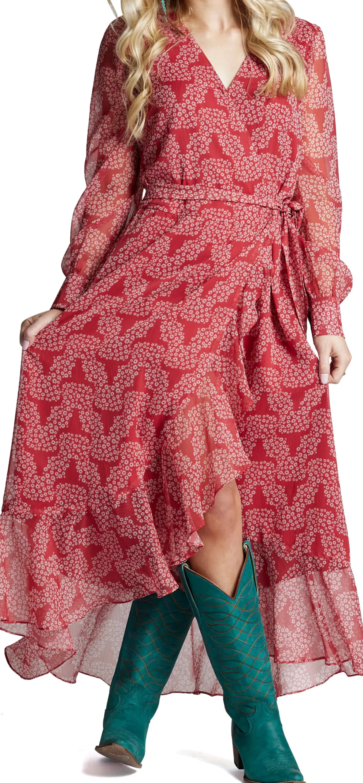 Justin Women's Wrap Maxi Dress