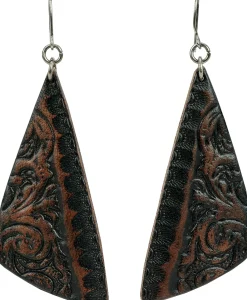 Leather Triangle Earrings